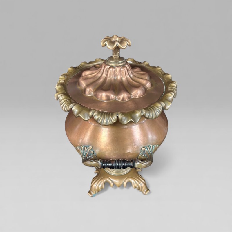 Antique Victorian Copper Samovar - Image 6